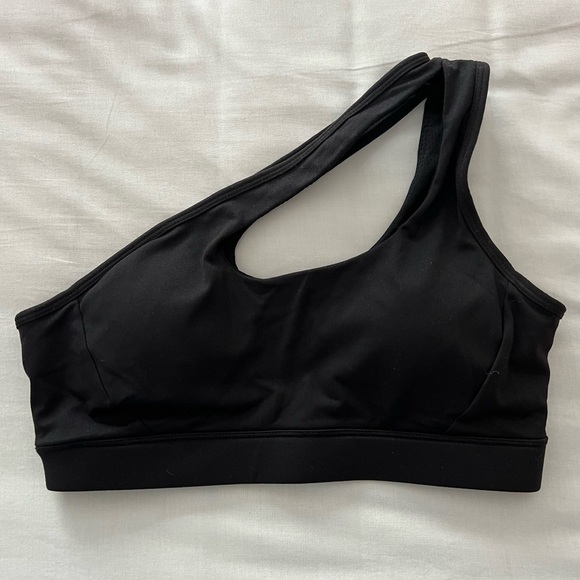 Padded One Shoulder Sports Bra - Picture 1 of 3